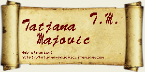 Tatjana Majović vizit kartica
